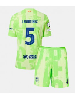Barcelona Inigo Martinez #5 Replika Tredje Kläder Barn 2024-25 Kortärmad (+ byxor)